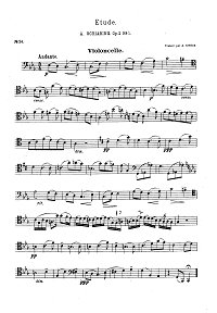 Scriabin - Cello Etude op. 2 N1 - Instrument part - first page
