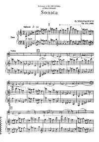 Shostakovich - Violin Sonata op.134 (1968) - Piano part - first page