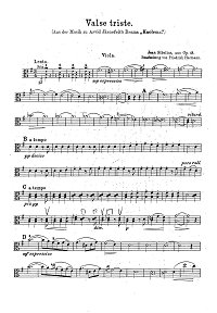Sibelius - Valse for violin and piano - Viola part - First page