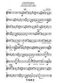 Song From A Secret Garden - Cantoluna for violin and piano - Instrument part - First page