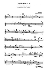 Song From A Secret Garden - Heart Strings for violin and piano - Instrument part - First page