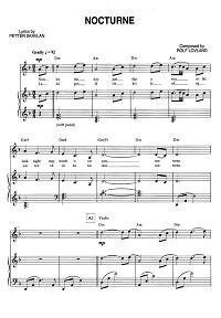 Song From A Secret Garden - Nocture for violin and piano - Piano part - First page