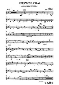 Song From A Secret Garden - Serenade To Spring for violin and piano - Instrument part - First page