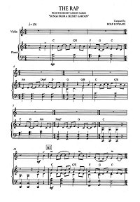 Song From A Secret Garden - The Rap for violin and piano - Piano part - First page