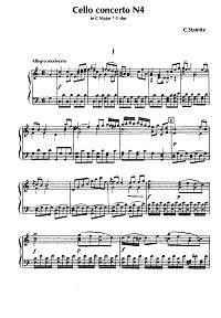 Stamitz - Cello concerto C major N4 - Piano part - first page
