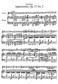 Szuk - Apassionato for violin - Piano part - First page