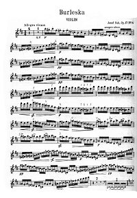 Szuk - Burlesque for violin op.17 N4 - Instrument part - First page