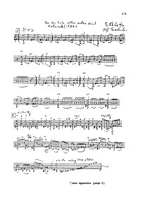 Takahashi - Von der Erde voller kaltem Wind (1984) for violin - Instrument part - First page