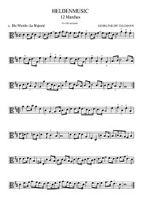 Telemann - Heldenmusik for viola and piano - Instrument part - first page
