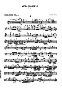 Tartini - Viola concerto D-dur - Viola part - first page