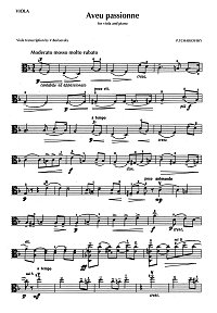 Tchaikovsky - Aveu passionné for viola and piano - Instrument part - first page