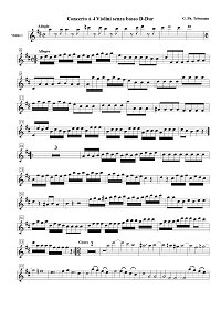 Telemann - Concerto for 4 violins - Instrument part - First page