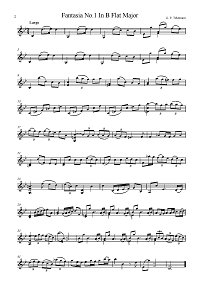 Telemann - Fantasy for violin N1 B-dur - Instrument part - First page