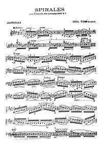 Tortellier - Spirales for cello - Instrument part - First page