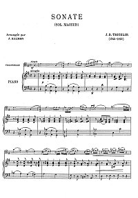 Tricklir - Cello sonata in G major - Piano part - first page