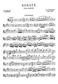 Tricklir - Cello sonata in G major - Instrument part - first page