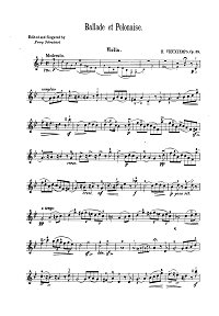 Vieuxtemps - Ballade and polonaise for violin op.38 - Instrument part - First page
