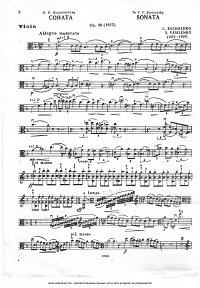 Vasilenko - sonata for violin and piano - Viola part - First page
