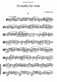 Vieux - 10 viola studies - Violin part - first page