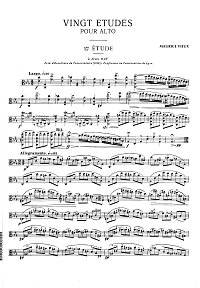 Vieux - Viola etudes No. 1 - No. 2 - Viola part - first page