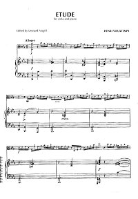 Vieuxtemps - Etude for viola and piano - Piano part - first page