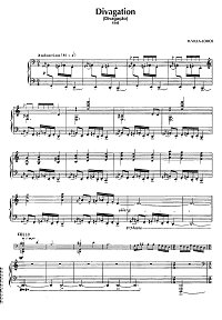 Villa-Lobos - Divagation for cello and piano - Piano part - first page