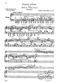 Wieniawski - Fantasy on Faust Gounod themes Op.20 for violin - Piano part - first page