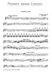 Wieniawski - Violin concerto N1 Op.14 - Instrument part - first page