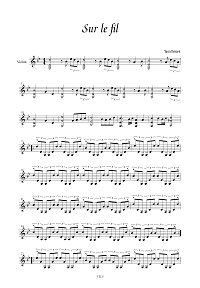 Tiersen - Sur le fil for violin - Instrument part - First page