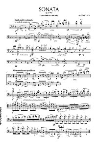 Ysaye - Sonata op.27 N3 (cello solo transcription) - Cello part - first page