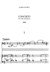 Zafred - Viola concerto - Piano part - first page
