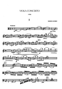 Zafred - Viola concerto - Viola part - first page