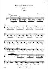 Zimbalist - Daily exercises for the violin - Violin part - first page