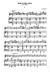 Zimbalist - Suite in alter form for violin and piano - Piano part - first page