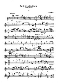 Zimbalist - Suite in alter form for violin and piano - Violin part - first page
