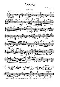 Zimmermann - Sonata for violin solo - Instrument part - first page