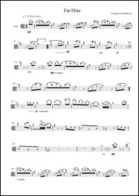 Viola solo part - first page