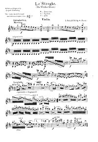 Paganini - Witches dance for violin op.8 posth - Instrument part - First page