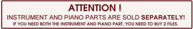 Instrument and piano parts are sold separately!
